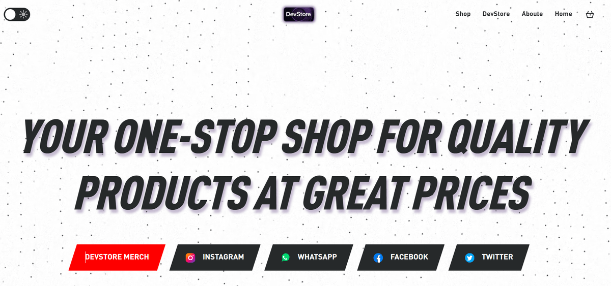 Screenshot of DevStore: Electronic Products Store