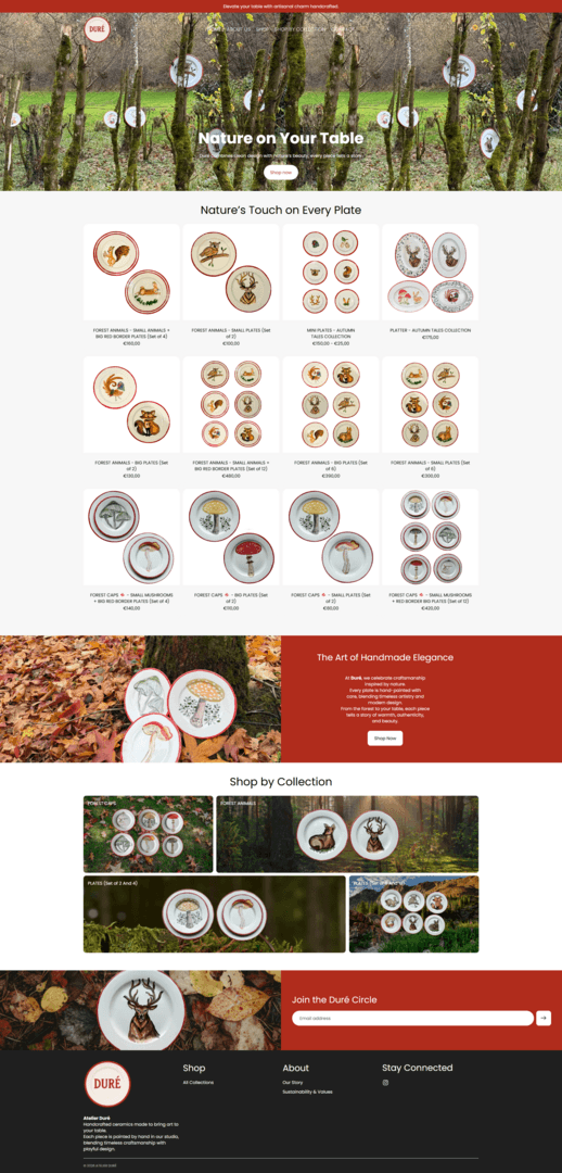 Atelier Duré: Artisanal E-commerce Store