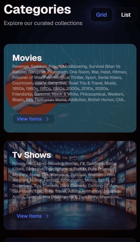 The-Curated-Rank: Curated Rankings Platform screenshot 2