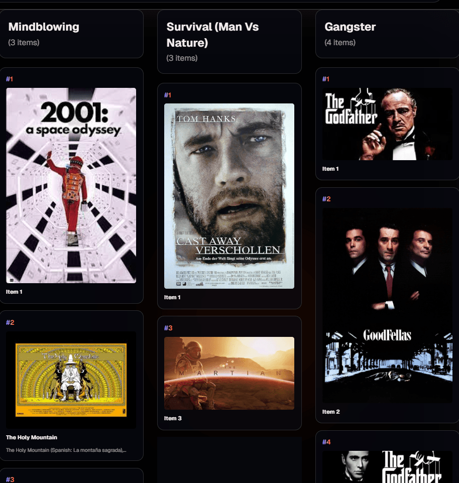 The-Curated-Rank: Curated Rankings Platform screenshot 7