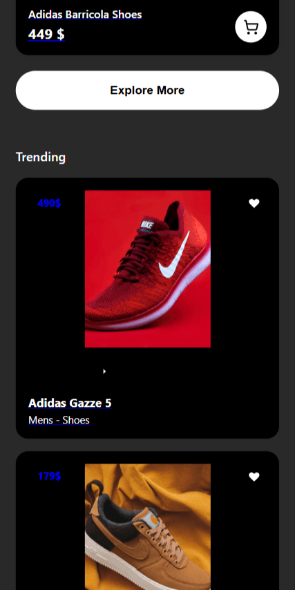 Dev_Adidas Store: Responsive Adidas-style E-commerce screenshot 3