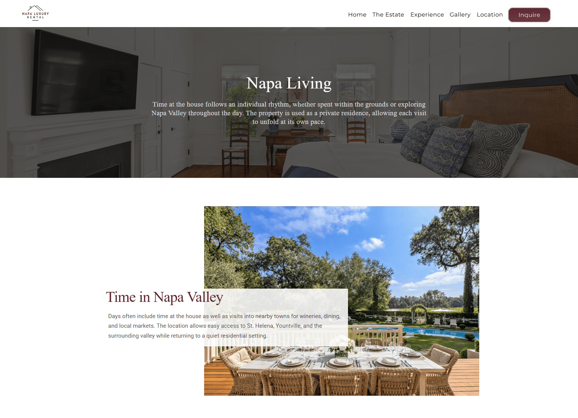 Tusitala: Luxury Napa Valley Estate Platform screenshot 5