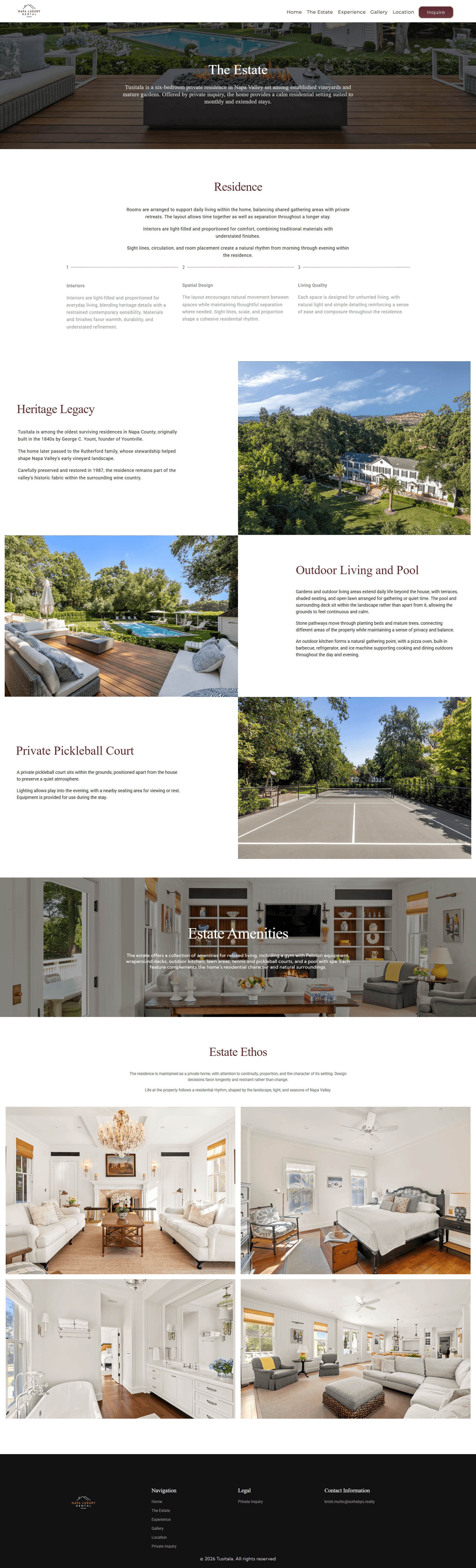 Tusitala: Luxury Napa Valley Estate Platform screenshot 7