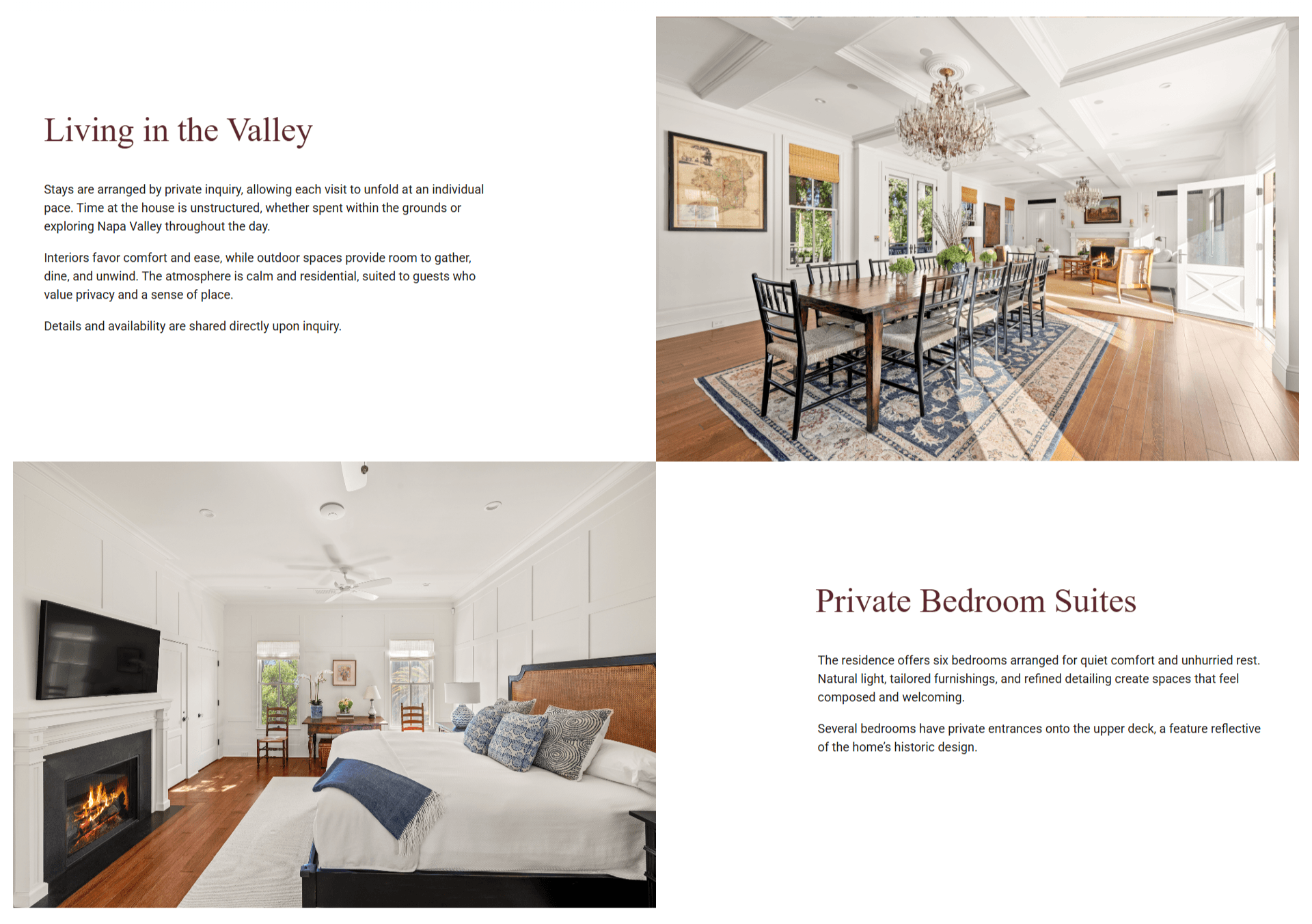 Tusitala: Luxury Napa Valley Estate Platform screenshot 3