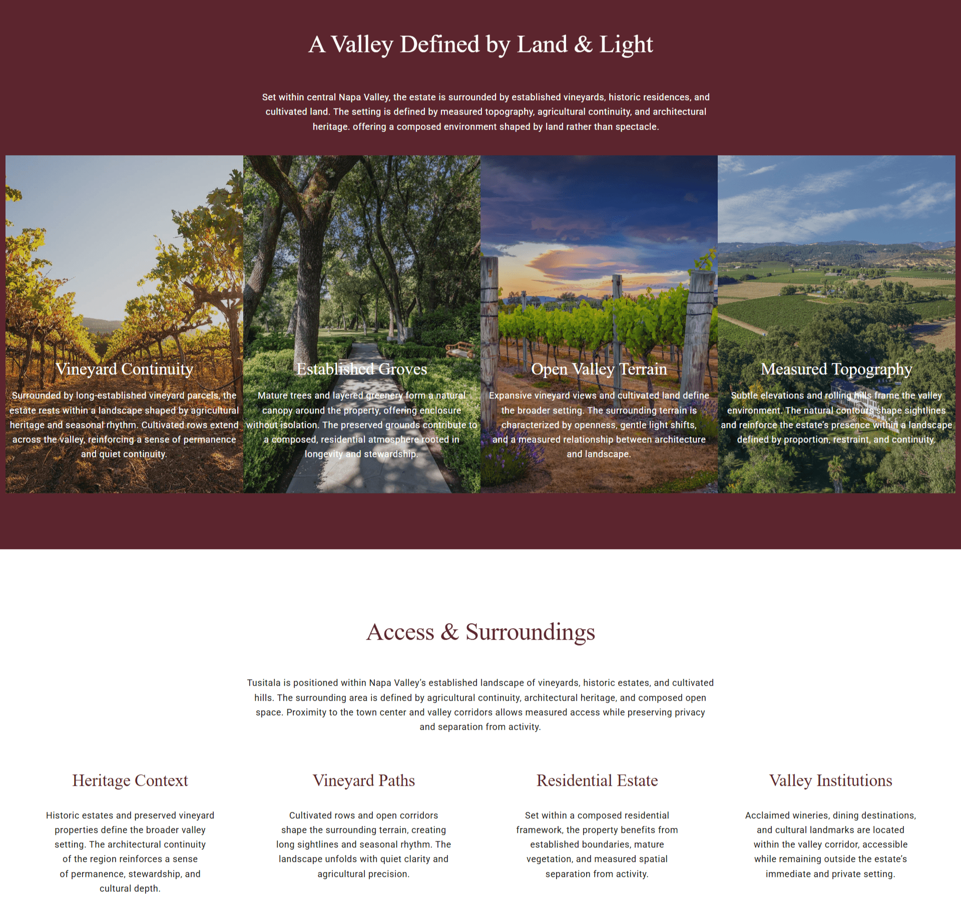 Tusitala: Luxury Napa Valley Estate Platform screenshot 10