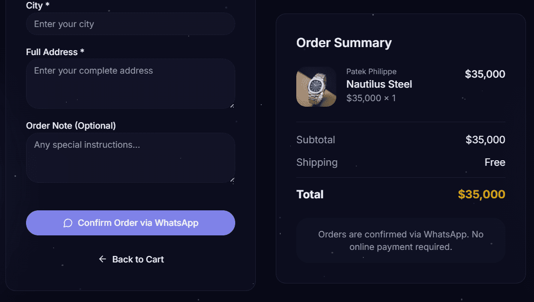 StorGenius: Curated Luxury Watch Store UI screenshot 9