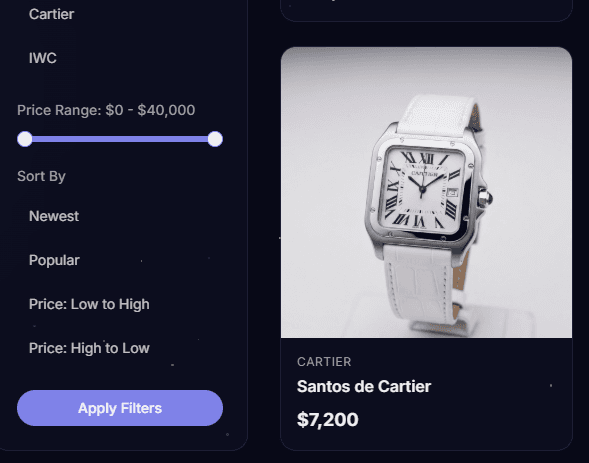 StorGenius: Curated Luxury Watch Store UI screenshot 5