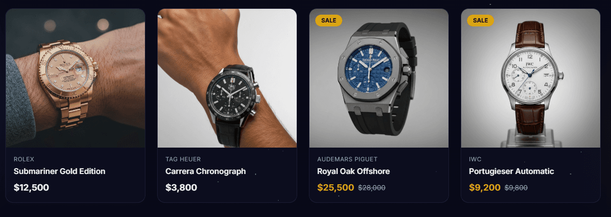 StorGenius: Curated Luxury Watch Store UI screenshot 3