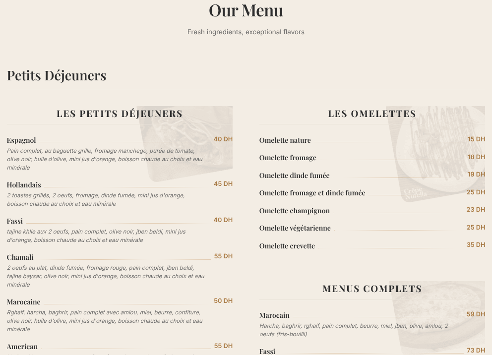 AANI & DANI Restaurant Menu Platform screenshot 4