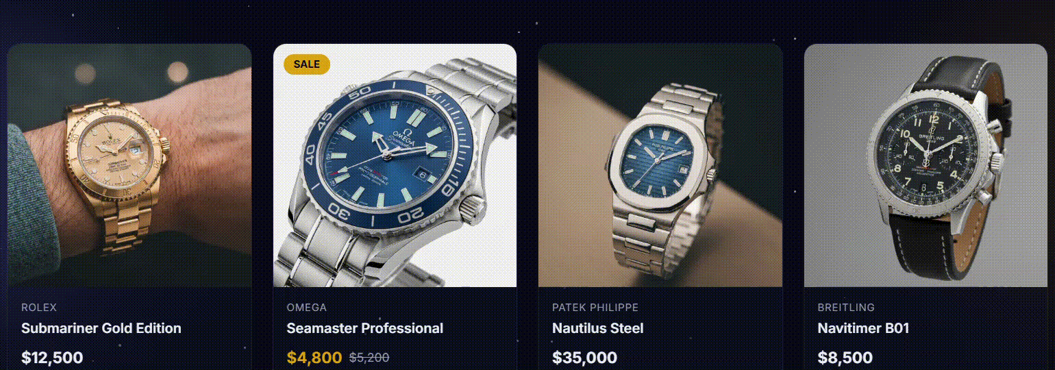 StorGenius: Curated Luxury Watch Store UI screenshot 4